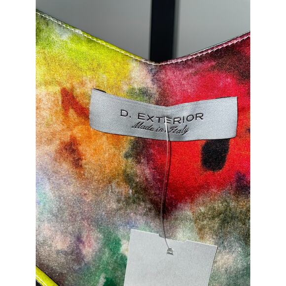 D Exterior Green Purple Multicolor Sleeveless Dress Size S (33365) - Picture 3 of 3